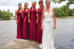 Bride-Bridesmaids-Dock-River