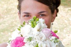 Bride-Flowers-Outdoors