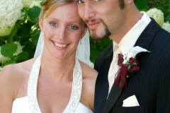 Bride-Groom-Flowers-Outdoors