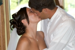 Bride-Groom-Kissing-Reception