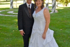 Bride-Groom-Outdoors-Trees