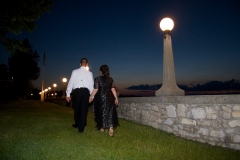 Bride-Groom-Walking-Dusk