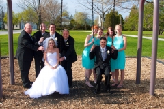 Bride-Groom-Wedding-Party-Park-Swings