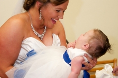 Bride-Holding-Baby