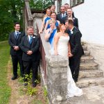 Katie & CJs Sheboygan Wedding - Weddding Party Portrait on location